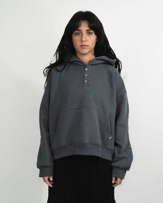 henley gray hoodie