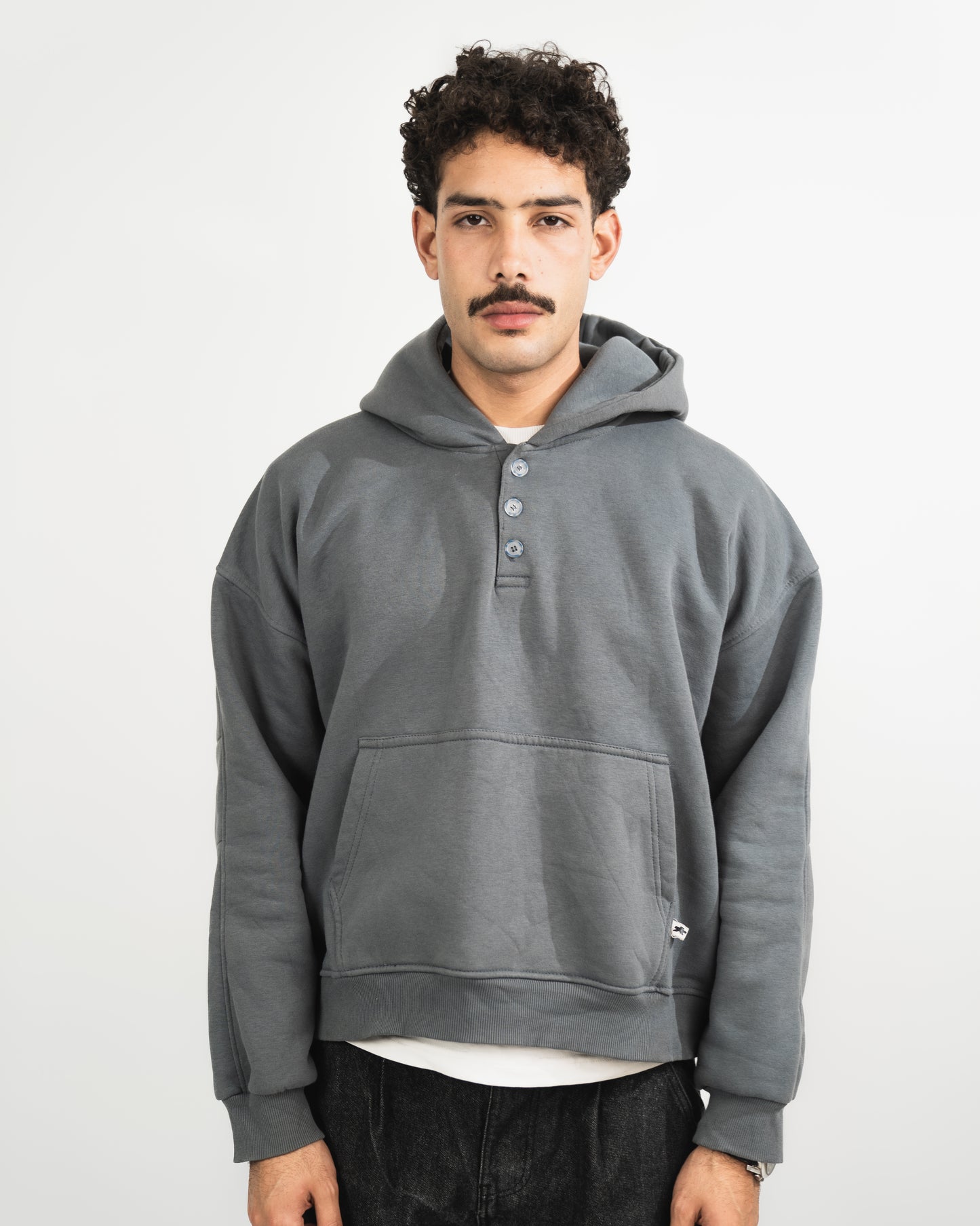 henley gray hoodie